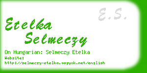 etelka selmeczy business card